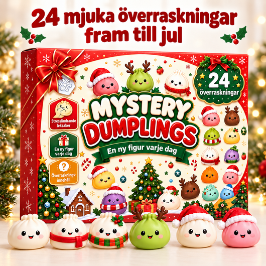 Squishy Julkalender 2026 med 24 Klämfigurer