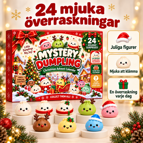 Squishy Julkalender 2026 med 24 Klämfigurer