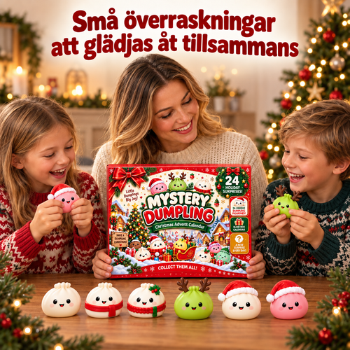 Squishy Julkalender 2026 med 24 Klämfigurer